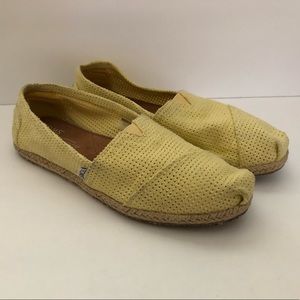 Yellow espadrilles Toms - size 8